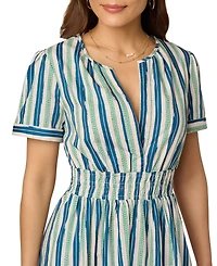 Adrianna Papell Women's V-Neck Midi Dress