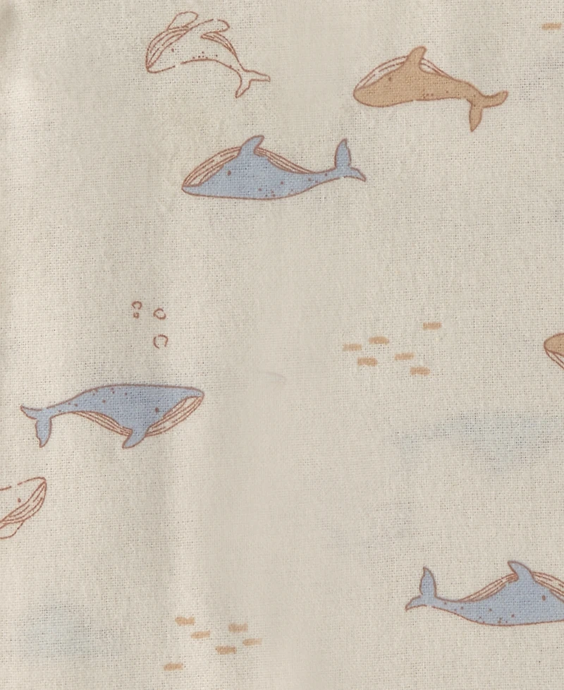 Carter's Baby Boys' Whale Receiving Blankets, 4-Pack