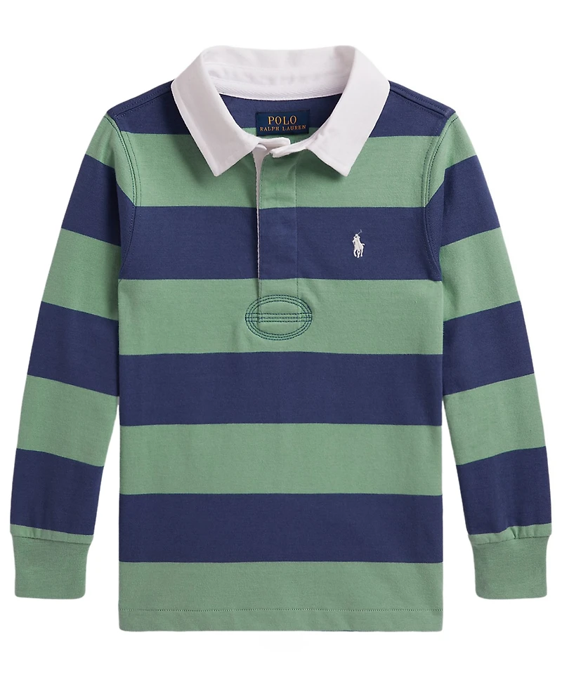 Polo Ralph Lauren Boys' 2T-7 The Iconic Rugby Long-Sleeve Shirt
