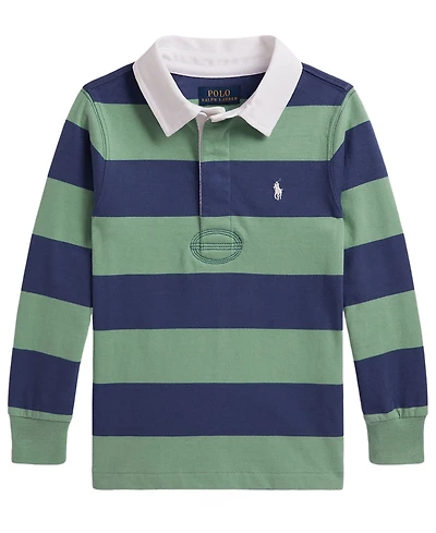 Polo Ralph Lauren Boys' 2T-7 The Iconic Rugby Long-Sleeve Shirt