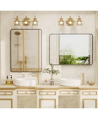 Apmir 20" x 28" High-Strength Tempered Glass and Aluminum Alloy Framed Wall Decor Bathroom Vanity Mirror