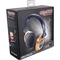 Dj Tech Edj-500 Dj Chris Garcia Professional Headphones with Adapter with Adapter, Gold