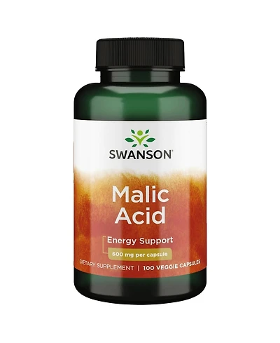 Swanson Malic Acid quality Supplement for Cellular Energy Production Supports Muscle Nourishment and Energy 100 Veggie Capsules