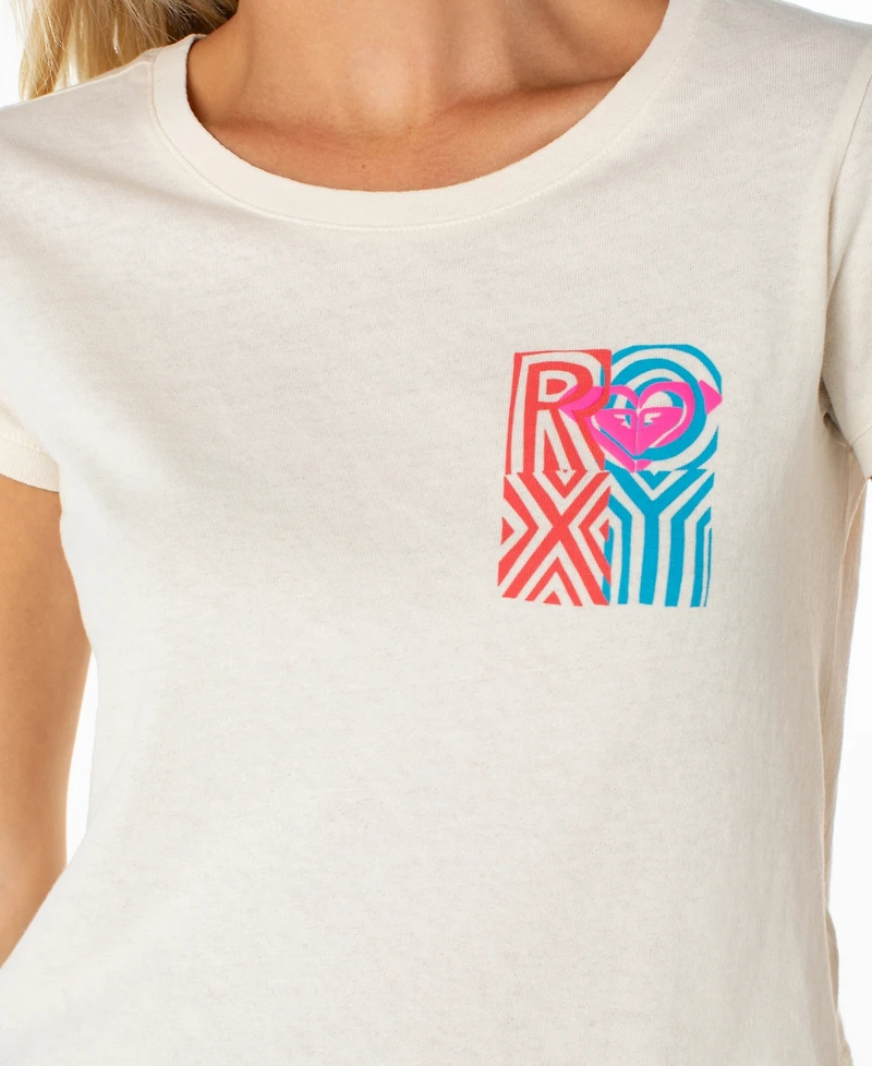 Roxy Women's Graphic Cotton Cropped T-Shirt