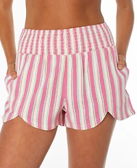 Roxy Women's Harbour View Smocked Waist Shorts