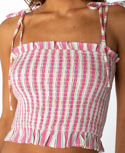 Roxy Women's Avalon Tube Ruffle Cropped Top