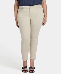 Nydj Plus Sheri Ankle Fray Hem Jeans with Lift Tuck Technology