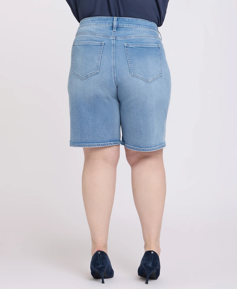 Nydj Plus Lilly Mid-Rise Shorts with Lift Tuck Technology