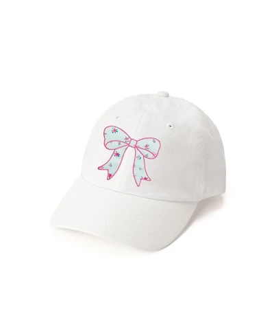 Sweet Wink Girls Sky Blue Floral Bow Patch Baseball Hat