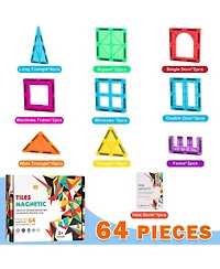 Gnuadz Magnetic Building Tiles Educational Stacking Blocks Construction Stem Toys