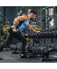 Signature Fitness Hex Dumbbells Strength Training Workout Equipment Set