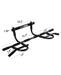 HolaHatha Home Workout Door Pull Up Chin Up Bar for Doorway Exercise Fitness