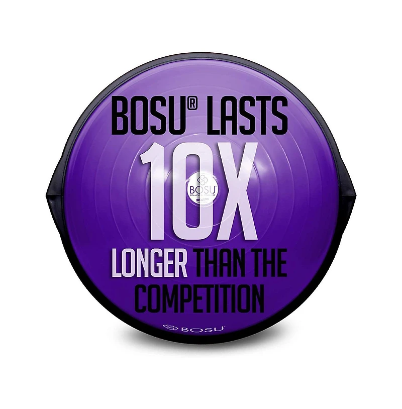 Bosu 72-10850 Home Gym Equipment The Original Balance Trainer 65 cm Diameter, Black and Purple