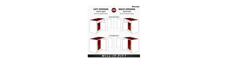 Rev-a-Shelf 31" Lazy Susan Half-Moon Polymer Two-Tier Blind Cabinet 6882-31-11-570