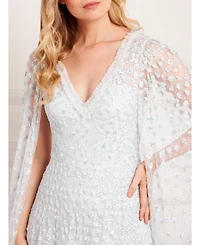 Needle & Thread Women's Clover Cape Sleeve Ankle Gown