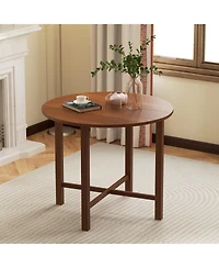 Gouun Dual Drop Leaf Dining Table in Rubber Wood