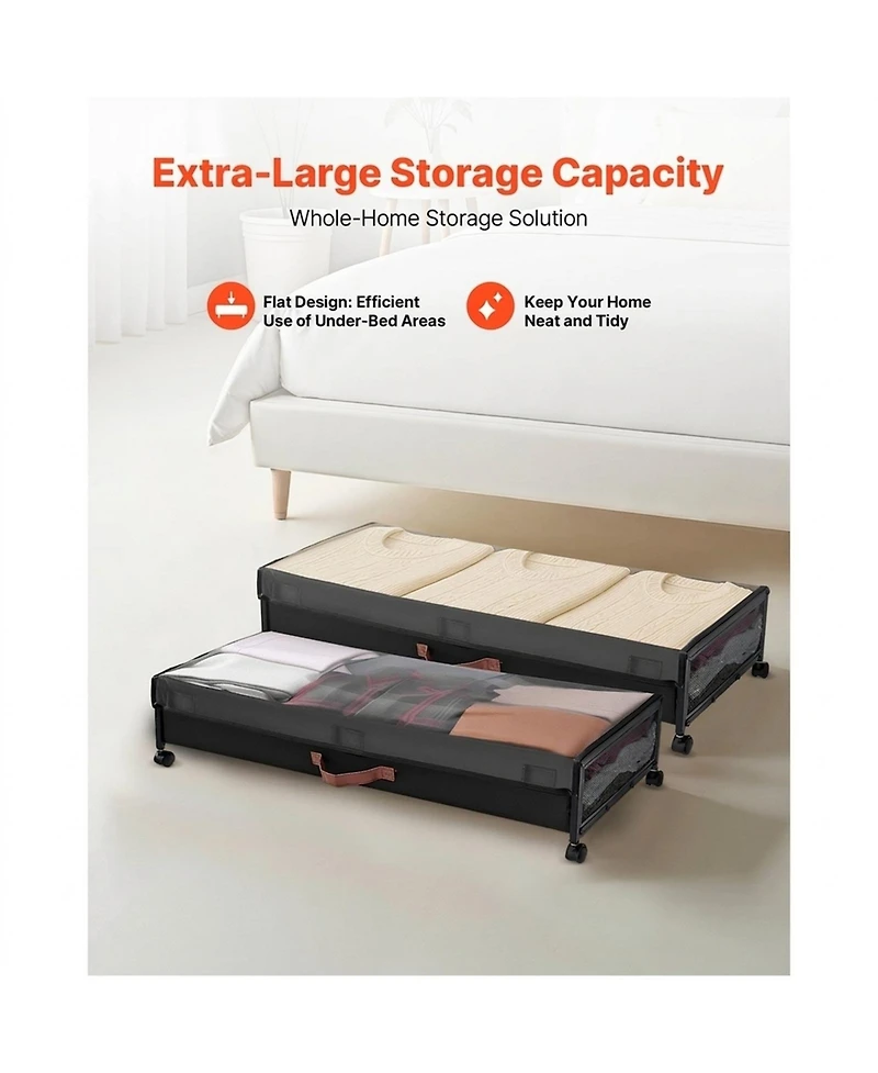 Sugift Under Bed Storage with Wheels