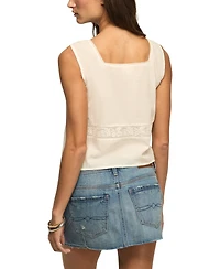 Lucky Brand Women's Square Neck Novelty Mix Tank Top
