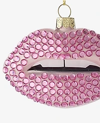 Holiday Lane Beauty Boom Glass Jeweled Lips Ornament, Macy's Exclusive