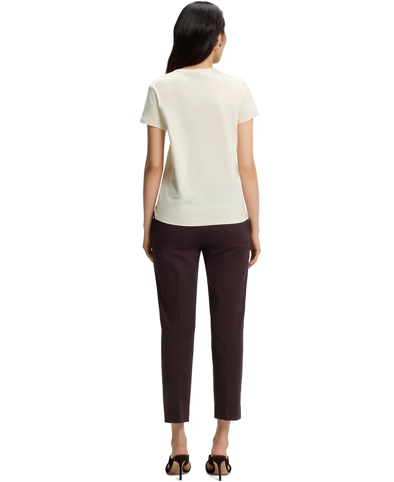 Boss by Hugo Women's Cotton-Jersey Monogram Slim-Fit T-Shirt