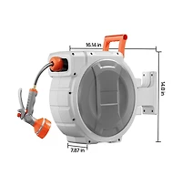 Sugift Retractable Garden Hose Reel 1/2 in x 65 ft Wall Mounted Heavy Duty