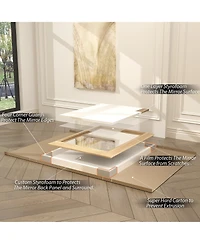 Apmir Thick Metal Framed Wall Mirrors for Bedroom