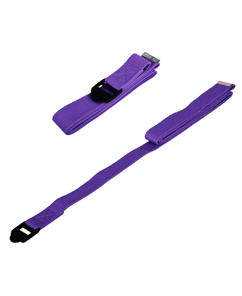 BalanceFrom Fitness 7 Piece Yoga Set with Mat, Stretch Strap, & Knee Pad, Purple