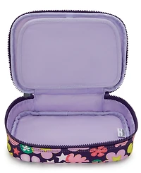 Kipling 100 Pens Aqua Flowers Zippered Pen Case