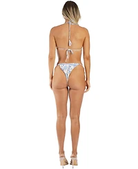 La Moda Clothing Women's Club Blue Floral Bikini Set