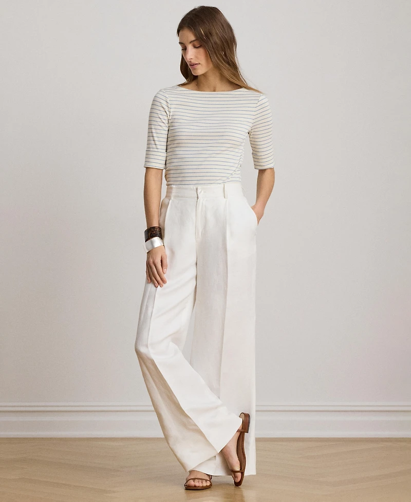 Lauren Ralph Striped Boatneck Top