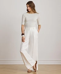 Lauren Ralph Striped Boatneck Top