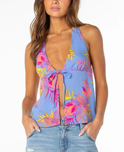 Roxy Women's Fairweather Printed V-Neck Top