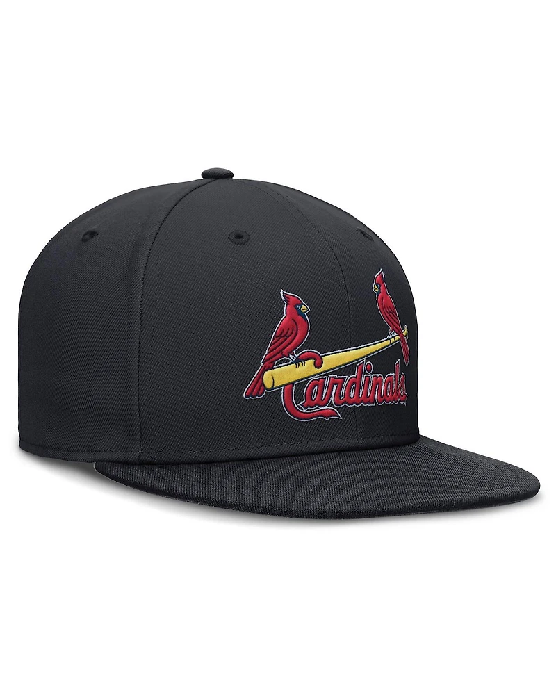 Nike Men's Navy St. Louis Cardinals Wordmark Dri-fit Round Bill True Fitted Hat