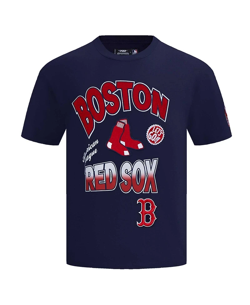 Pro Standard Men's Navy Boston Red Sox Turn It Up Dropped Shoulder T-Shirt