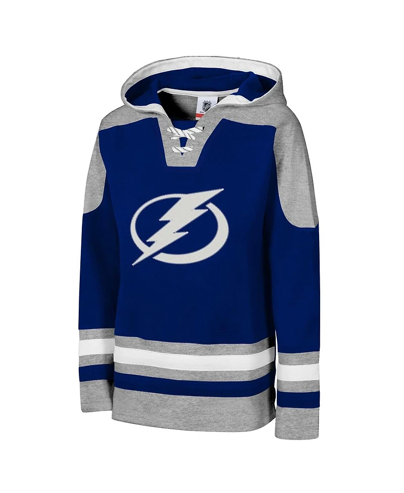 Outerstuff Big Boys and Girls Blue Tampa Bay Lightning Ageless Must Have Home V-Neck Pullover Hoodie