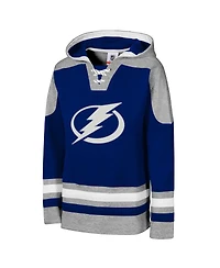 Outerstuff Big Boys and Girls Blue Tampa Bay Lightning Ageless Must Have Home V-Neck Pullover Hoodie