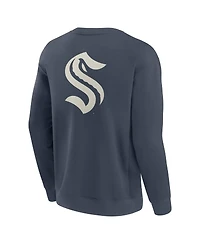Fanatics Men's Blue Seattle Kraken Elements Future Ground Lettering Pullover Sweatshirt