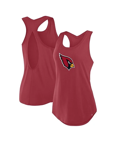 Fanatics Women's Cardinal Arizona Cardinals Iron Fan Tank Top