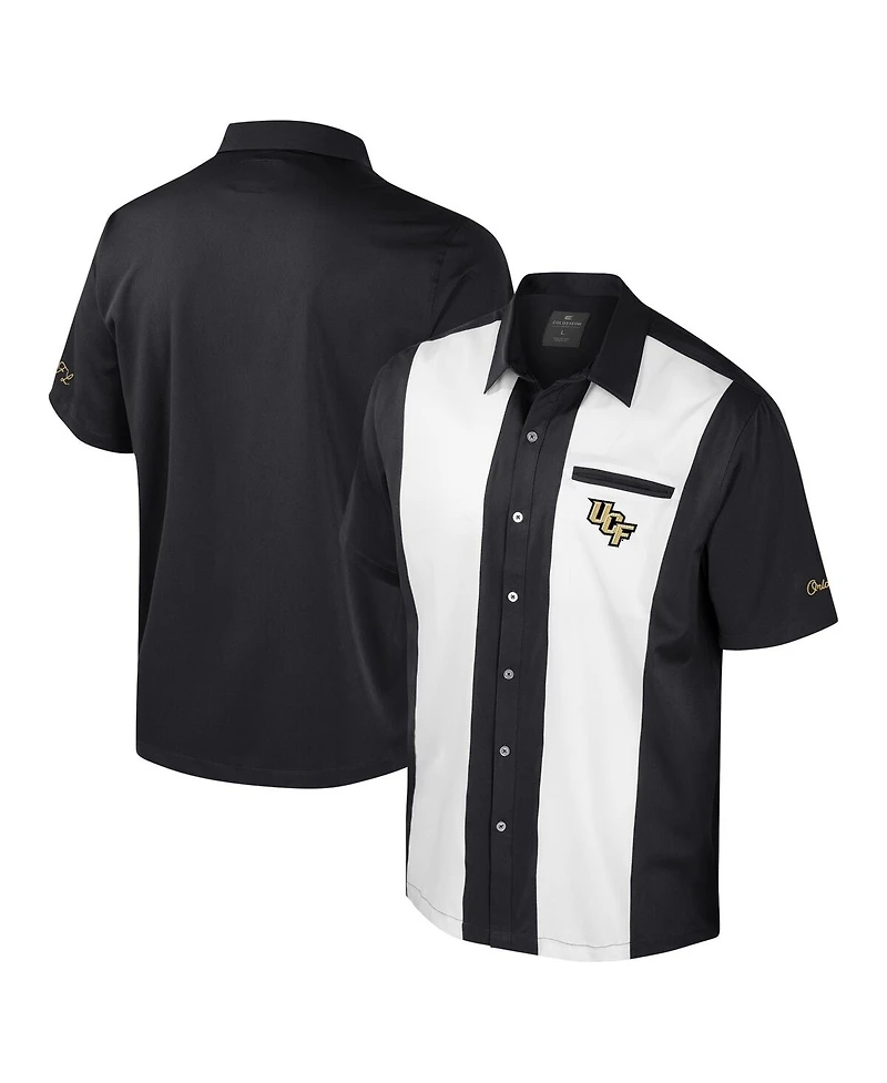 Colosseum Men's Black Ucf Knights Strike Bowling Button-Up Shirt