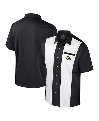 Colosseum Men's Black Ucf Knights Strike Bowling Button-Up Shirt