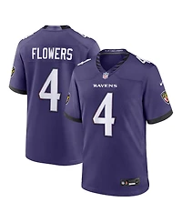 Nike Men's Zay Flowers Purple Baltimore Ravens Team Game Jersey
