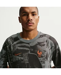 Nike Men's Gray France National Team Allover Print T-Shirt