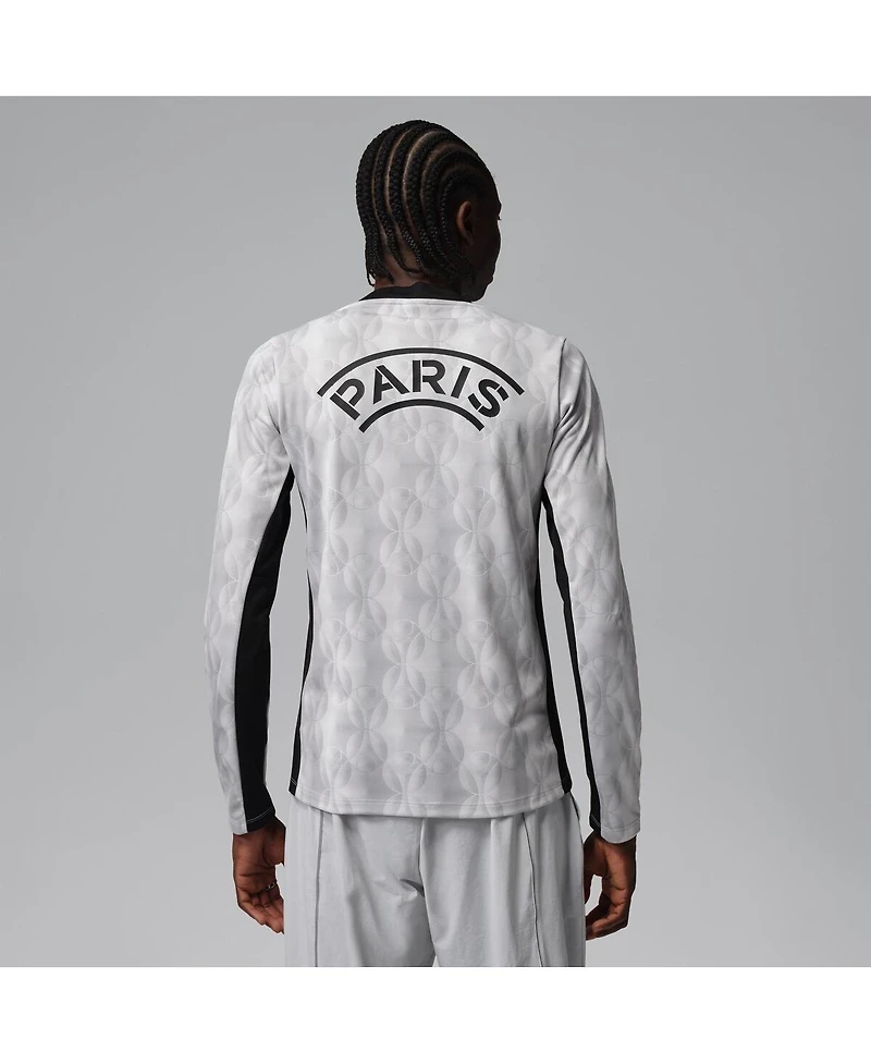 Jordan Men's Black Paris Saint-Germain Long Sleeve Pre-Match Dri-fit Top