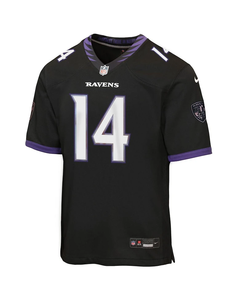 Nike Big Boys and Girls Kyle Hamilton Black Baltimore Ravens Alternate Game Jersey