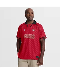 Fanatics Men's Scarlet/Black San Francisco 49ers Homerun Raglan V-Neck Polo Shirt