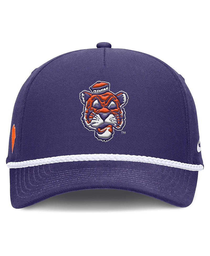 Nike Men's and Women's Purple Clemson Tigers 2026 Basketball Refresh 5-Panel Rope Rise Hat
