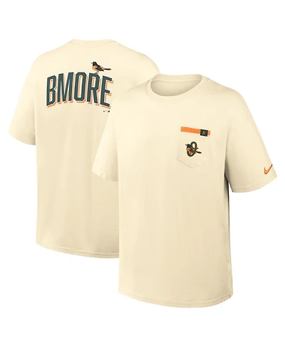 Nike Men's Cream Baltimore Orioles City Connect Max90 Pocket T-Shirt
