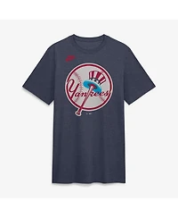 Nike Men's Heather Navy New York Yankees Cooperstown Logo Tri-Blend T-Shirt