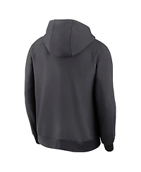 Nike Men's Anthracite San Francisco Giants Authentic Collection Player Raglan Dri-fit Full-Zip Hoodie
