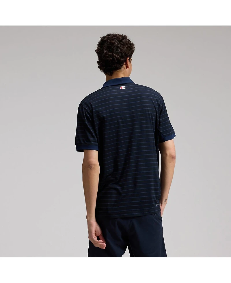 Nike Men's Navy Washington Nationals Authentic Collection Striped Victory Dri-fit Polo Shirt